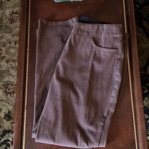 NWOT Coldwater Creek BROWN Knit Denim Slim Leg Jeans